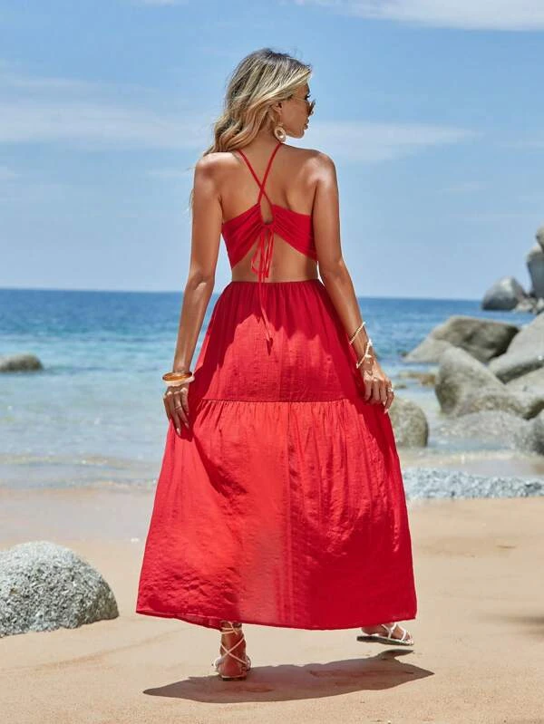  Wander Agio - vestido para playa, con diseño de red